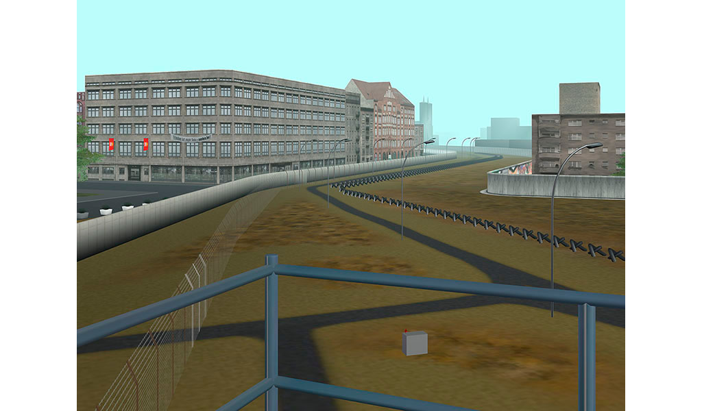 Virtual Berlin Wall Prints: View Engelbecken Guard Tower
